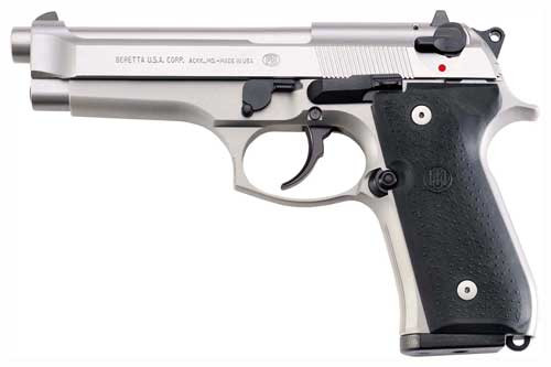 Beretta 92FS Inox Semi-Automatic Pistol - 9mm LUGER, 4.9"