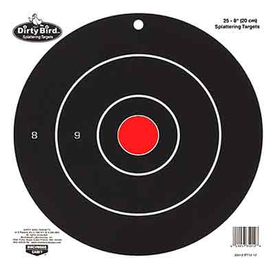 Birchwood Casey B/C Target DIRTY BIRD 8" Bull's-eye 25 Targets