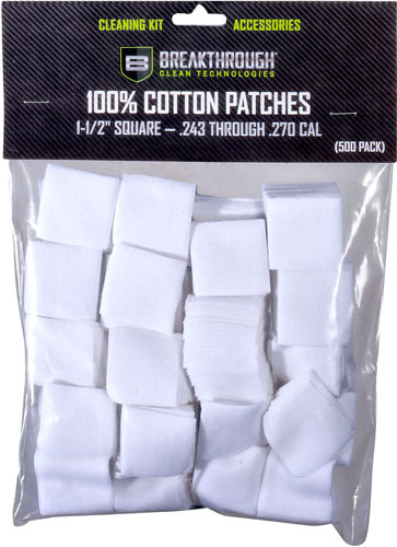 Breakthrough Clean Technologies Cleaning Patches 1 1/2" Square .243-270 50 PACK