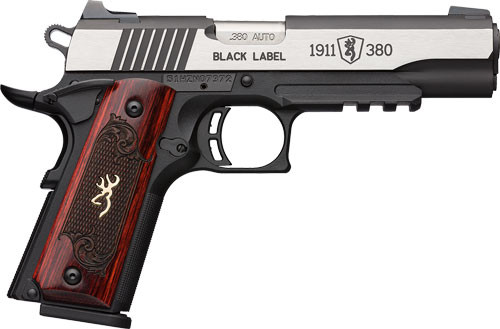 Browning 1911-380 BLACK LABEL Medallian PRO 4.25" Fixed Sights W/RAIL