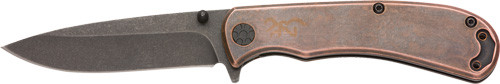 Browning KNIFE RIVET Folder 3" Copper W/finger Flipper