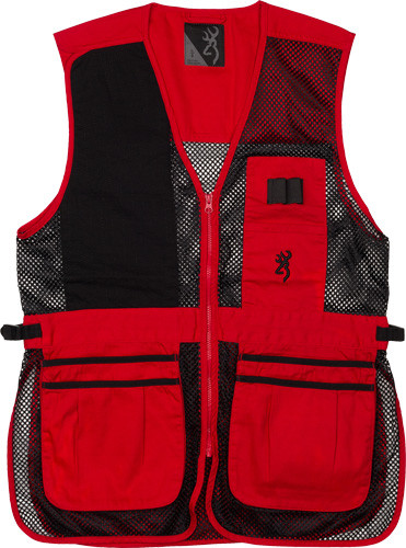 Browning MESH Shooting VEST R-HAND 2XL BLACK/Red TRIM