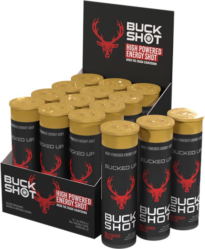 Bucked Up UP 2OZ Energy SHOTS BLOOD RAZ 2-12 PACKS