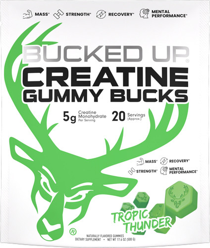 Bucked Up UP Creatine Gummies Tropic Thunder 20 Servings