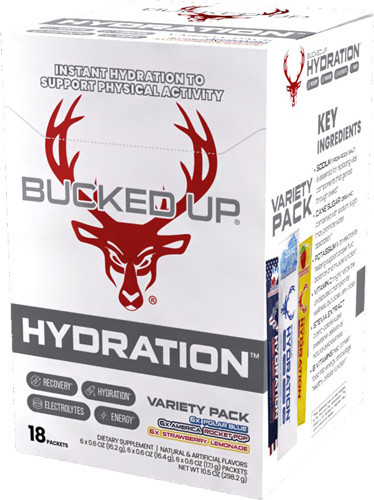 Bucked Up UP Hydration 2.0 Variety PACK 18 COUNT 3 Flavor