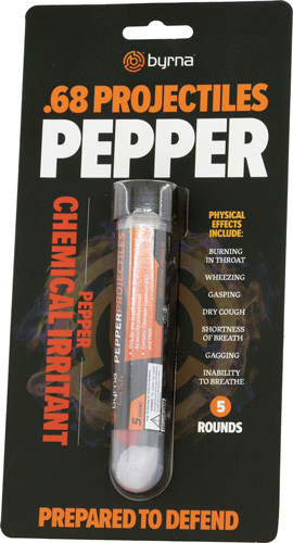 Byrna Technologies Pepper Projectiles 5 COUNT TUBE .68 CAL
