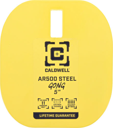 Caldwell AR500 5" STEEL Target Yellow