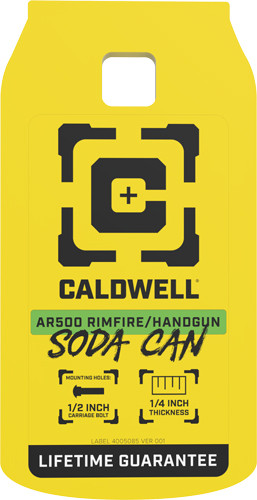 Caldwell AR500 Rimfire SODA CAN Target 1/4" Yellow