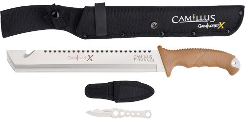 Camillus Carnivore X Machete 12" BLADE Stainless With KNIFE