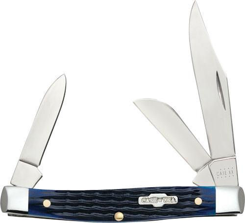 Case Knives Knives BLUE BONE Rogers CORN COB JIG Medium Stockman