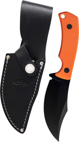 Case Knives Knives Hunter CT3 Orange Textured G10 & Leather Sheath