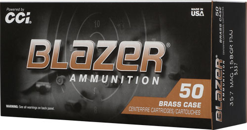 Cci Blazer BRASS 357 Magazine 158GR FMJ 50RD 20BX/Case