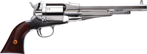 Cimarron 1858 NEW MODEL ARMY 45LC Fixed Sights 8" Nickel Walnut