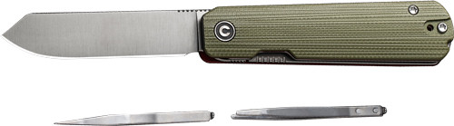 Civivi KNIFE SENDY 2.83" Milled GREEN/Red G-10 SATIN<