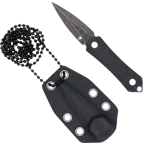 Cobratec Knives Guardian NECK KNIFE 1.99" D2 Stonewash Dagger W/SH