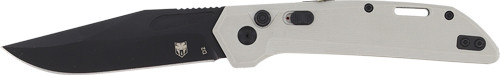 Cobratec Knives NAJA SIDE Button AUTO 3.5" D2 LUNAR GREY