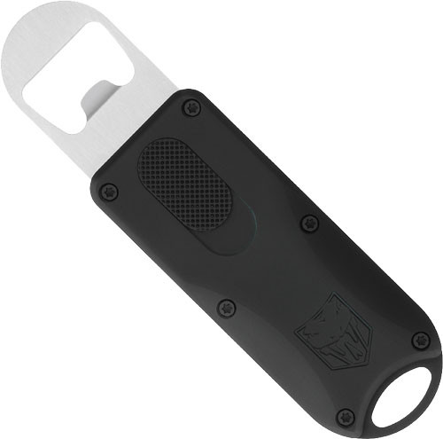 Cobratec Knives OTF Bottle Opener BLACK 4.62" OAL W/lanyard LOOP