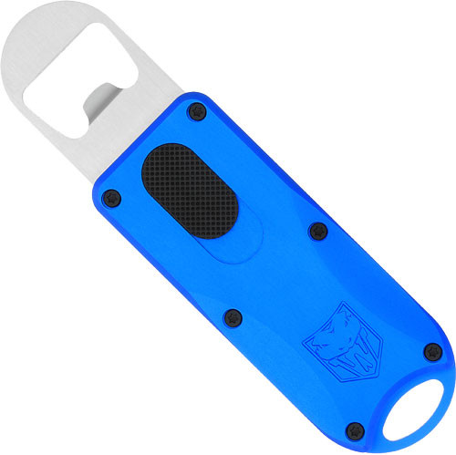 Cobratec Knives OTF Bottle Opener BLUE 4.62" OAL W/lanyard LOOP