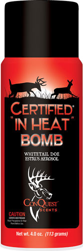 Conquest Scents DEER LURE Certified IN HEAT Aerosol 4OZ