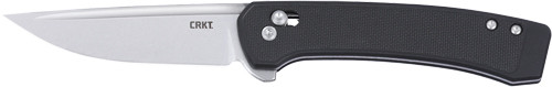 Crkt Knives Q Compact 3.05" PLAIN EDGE BLACK Stnwsh Crossbar