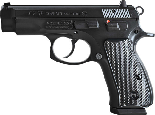 Cz Usa 75 Compact 50TH Anniversary 9mm Fixed Sights 15RD BLACK Polycote