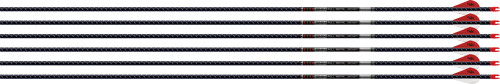 Easton Arrow 5mm FMJ 500 with Ho 6-PACK 2-Inch Blazer Vanes - Diamond Plated