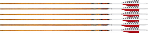 Easton ARROW 6.5 Carbon Legacy 600 4" Feather LEFT HELI. 6PK