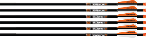 Easton XBOW Bolt Action 9mm Carbon 22" W/3" VANES HALF MOON 6-PK