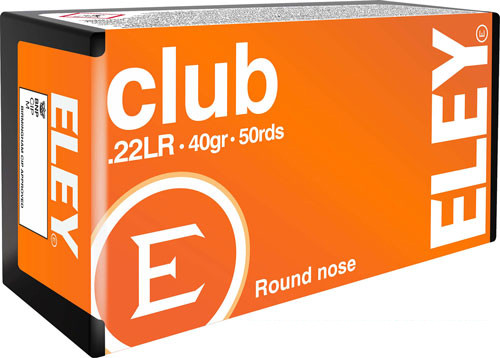 Eley CLUB 22LR 40GR RN 50RD 100BX/Case