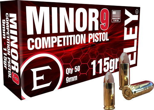 Eley MINOR 9 Competition 9mm 115GR FMJ 50RD 20BX/Case