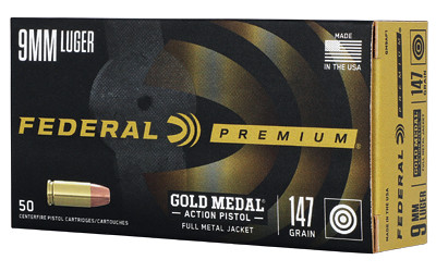 Federal GLD MDL ACT 9mm 147GR FMJ 50/500