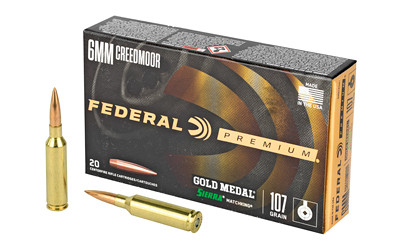 Federal GOLD MDL 6MMCRD 107GR SMK 20/200