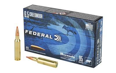 Federal V&P 6.5 CM 95GR HRNDY V-MAX 20/2