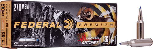Federal 270 WSM 136GR Terminal Ascent 20RD 10BX/Case