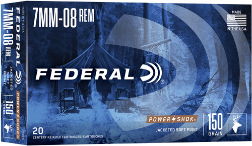 Federal Power-shok 7mm-08 REM 150GR SP 20RD 10BX/Case