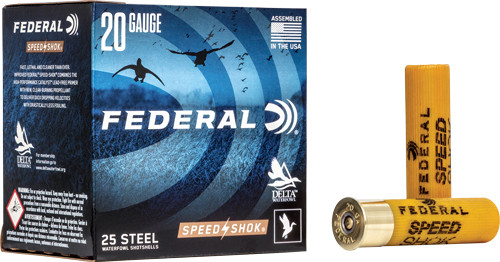 Federal SPEED SHOK 20GA 3" 7/8OZ #2 1550FPS 25RD 10BX/Case