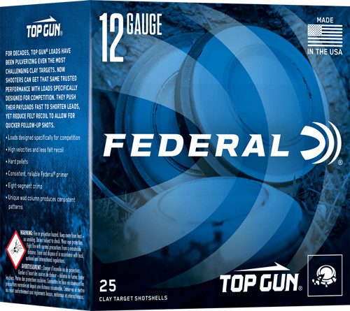 Federal TOP GUN 12GA 1OZ #8 1250FPS 250RD CASE LOT