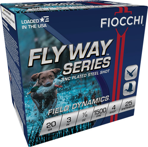 Fiocchi Flyway 20GA 3" 7/8OZ #4 1500FPS 25RD 10BX/Case