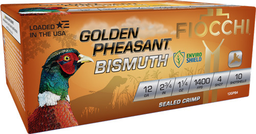 Fiocchi Golden Pheasant 12GA 2.75" 1-1/4OZ #4 10RD 10BX/Case