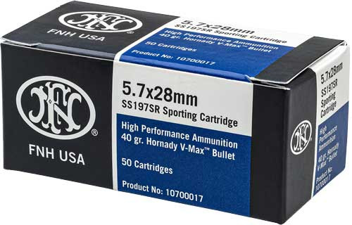 Fn America 5.7x28 40GR V-MAX SS197SR 50RD 10BX/Case