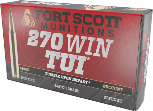 Fort Scott SCOTT 270 WIN 130GR TUI SOLID Copper 20RD 10BX/Case