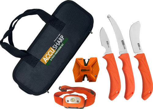 Fortune Products (Accusharp) 6-PIECE Processing KIT W/sharpener & Headlamp