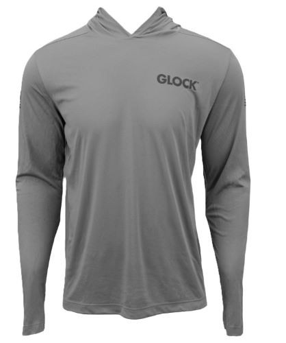 Glock Hooded Performance LONG Sleeve SHIRT 2XL GREY