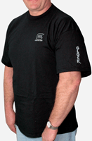 Glock OEM BLACK SHORT Sleeve T SHIRT LG