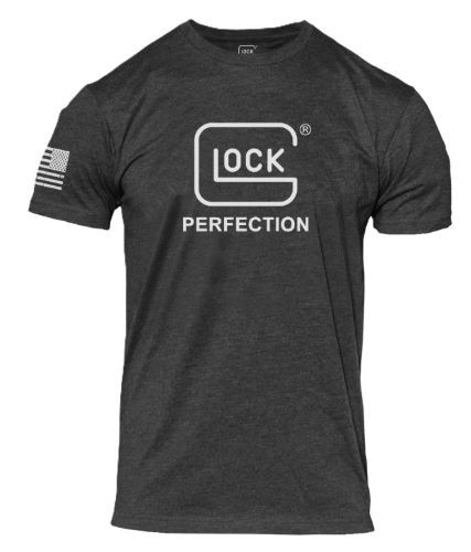 Glock Perfection TEE SHORT Sleeve T SHIRT LG Charcoal