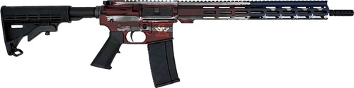 Great Lakes Firearms & Ammo GLFA AR15 Battleworn 223 WYLDE 16" NIT Barrel American FLAG