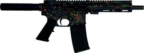 Great Lakes Firearms & Ammo GLFA AR15 Pistol 223 WYLDE 7.5" Nitride Splatter