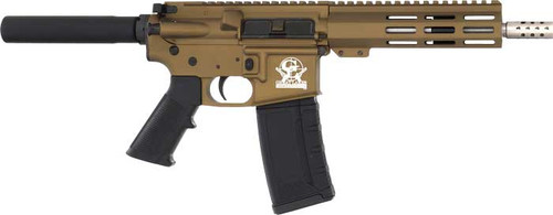 Great Lakes Firearms & Ammo GLFA AR15 Pistol 223 WYLDE 7.5" Stainless Barrel Bronze