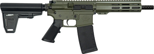 Great Lakes Firearms & Ammo GLFA AR15 Pistol W/brace 223 WYLDE 7.5" Nitride Olive Drab