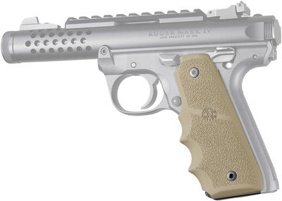 Hogue GRIPS RUGER 22/45 MKIV Rubber Grips/finger Groove Flat Dark Earth